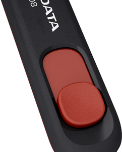 ADATA C008 Retractable USB 2.0 32GB Black/RedFlash Drive