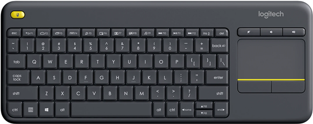Logitech K400 Plus Wireless Keyboard with Touch Pad Black