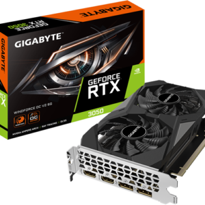 Gigabyte GV-N3050 Windforce OCV2-6GD RTX3050 6GB PCIE Graphics Card