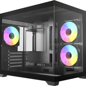 Raidmax i600 Plus MATX Mini-Tower Case Tempered Glass Black with ARGB