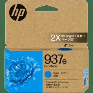 HP 937e EvoMore Cyan Original Ink Cartridge