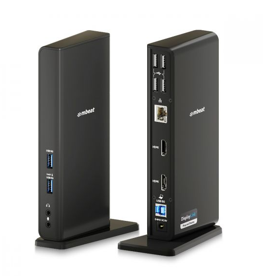 mbeat USB-C/A Dual HDMI DisplayLink Docking Station