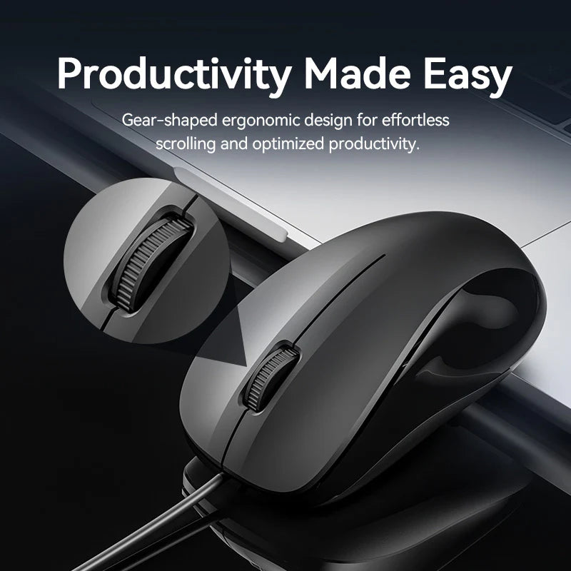 Vention USB Wired Full-Sized Silent Keyboard and Mouse Combo Black Slim Type - Image 5