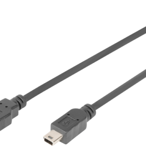 Digitus USB 2.0 Type A (M) to mini USB Type B (M) 1.8m Cable.