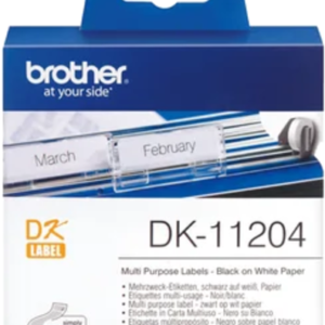 Brother DK11204 400 Multi-Purpose Address Labels 17mm x 54mm