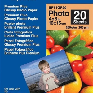 Brother BP71GP20 6x4 Premium Glossy Photo Paper 260GSM 20 Sheets