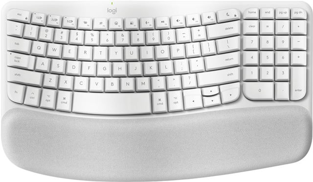 Logitech Wave Keys Wireless Ergonomic Keyboard for Mac - Off White