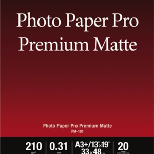 Canon PM-101 A3+ Matte 210gsm Photo Paper Pro Premium - 20 Sheets