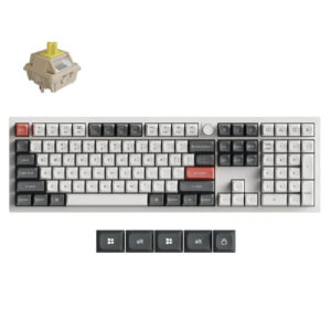 Keychron Q6 Ultra 8K Wireless White Silk POM Switch BANANA Custom Mechanical Keyboard