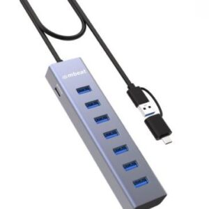 mbeat 7-Port USB Hub with Dual USB-A & USB-C Connector