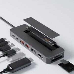 mbeat Elite 9-in-1 USB-C Multiport Hub with Built-in M.2 NVMe SSD Enclosure
