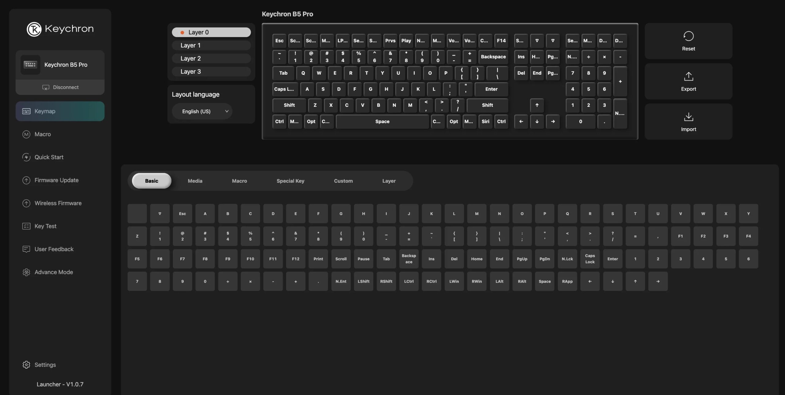 Keychron B5 Pro Ultra-Slim Wireless Keyboard - Space Grey - Image 2