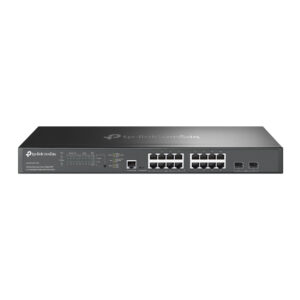 TP LINK JetStream 16-Port 2.5GBASE-T and 2-Port 10GE SFP+ L2+ Managed Switch with 8-Port PoE+ by Omada SDN