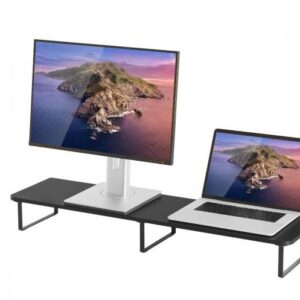 Mbeat activiva Black Dual Monitor Riser Stand