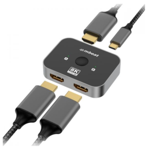 mbeat 8K Bi-directional HDMI 2.1 Switch 2 In 1 Out/1 In 2 Out