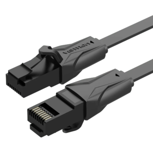 Vention Flat CAT6 UTP Patch Cord Cable 1M Black