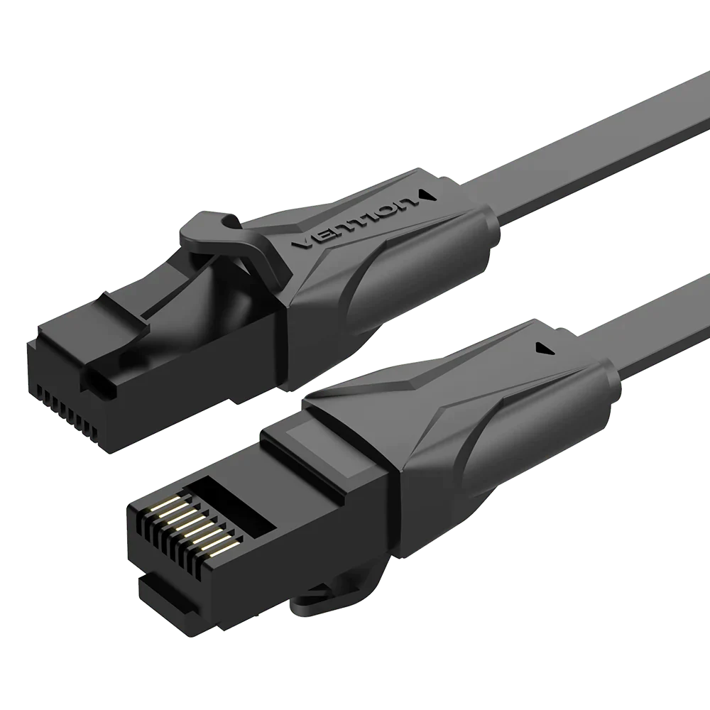 Vention Flat CAT6 UTP Patch Cord Cable 1M Black
