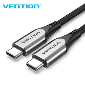 Vention Cotton Braided USB-C to USB-C 3.1 Cable 1.5M Gray