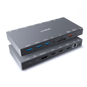 mbeat 15-IN-1 Triple Display USB-C Dock, HDMI x 2, DP x 1, 10G Data (Space Grey)