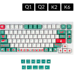 Keychron Keycap Set Christmas Tree PBT Dye-Sub ANSI OEM US Q1 / Q2 / K2 / K6