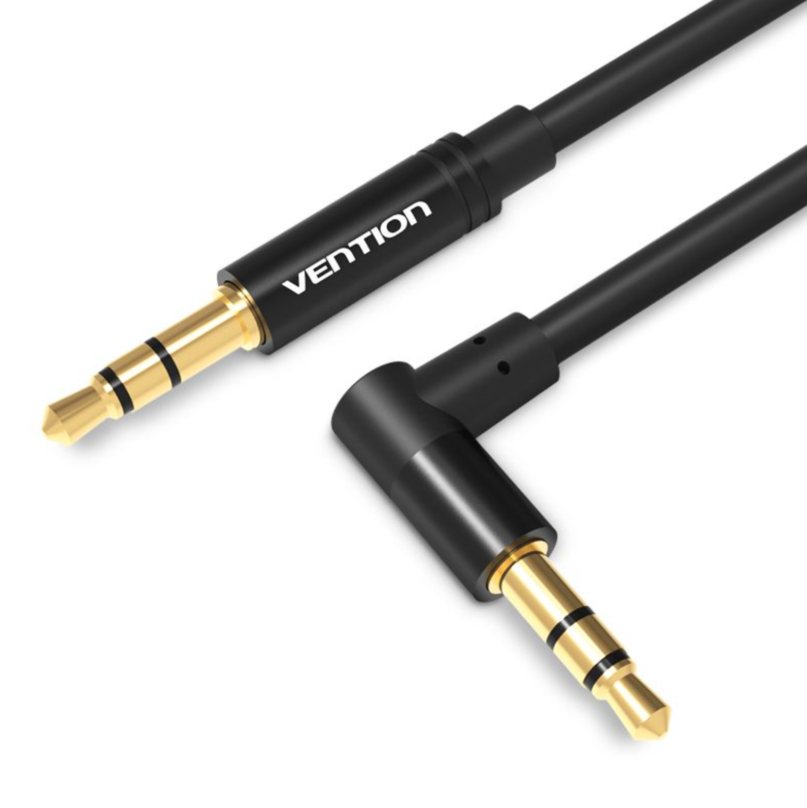 Vention 3.5mm Male to 90‚°Male Audio Cable 1.5M Black Metal Type