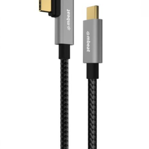 mbeat Tough Link 1.8m L-Shape USB 3.2 Gen2 USB-C Cable - Space Grey