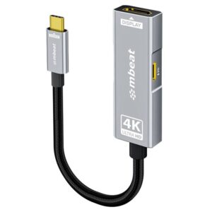 mbeat Tough Link USB-C to HDMI Adapter with 100W PD - Space Grey