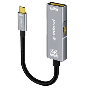mbeat Tough Link USB-C to DP Adapter with 100W PD - Space Grey