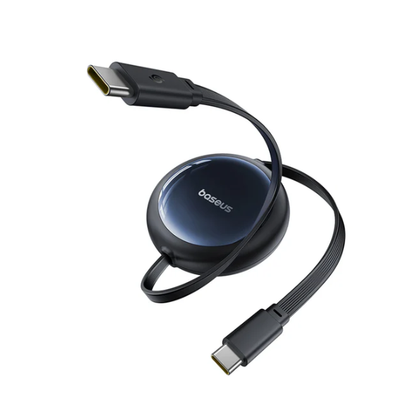 Baseus Nomos Retractable Charging Cable USB-C to USB-C 100W 1.5m Cosmic Black - Image 3