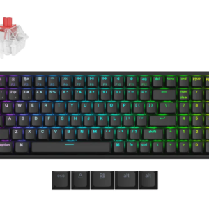 Keychron K4 QMK Wireless RGB Backlight Aluminum Frame Keychron Super Switch (Hot-Swappable) Red Switch Mechanical Keyboard