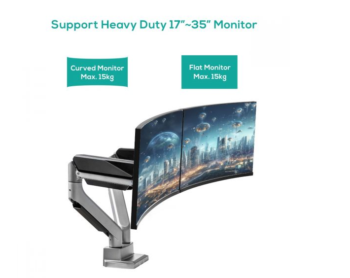 activiva Heavy Duty Dual Monitor Screen Gas Spring Monitor Arm - Image 2