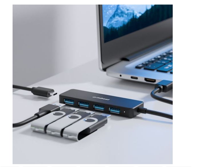 mbeat 4-Port USB 3.0 Hub with USB-C DC Port - Image 2