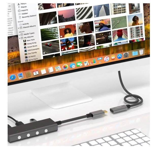 mbeat Tough Link 1m USB 3.2 Gen2 USB-C Extension Cable - Space Grey - Image 2