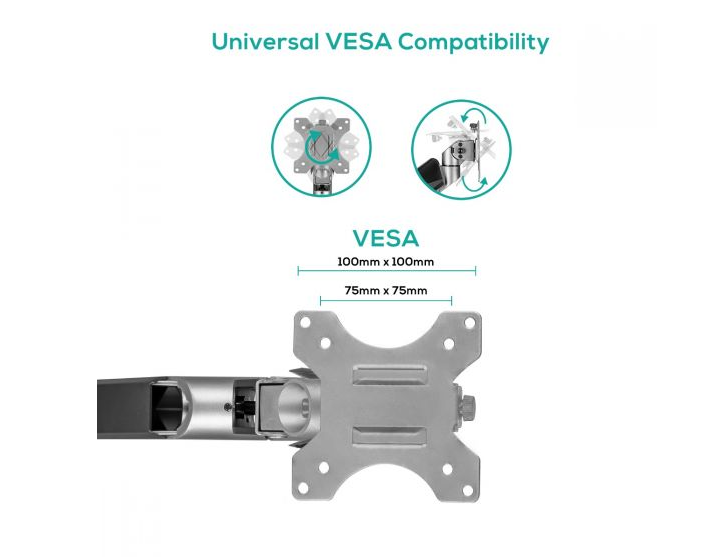 activiva Heavy Duty Dual Monitor Screen Gas Spring Monitor Arm - Image 3