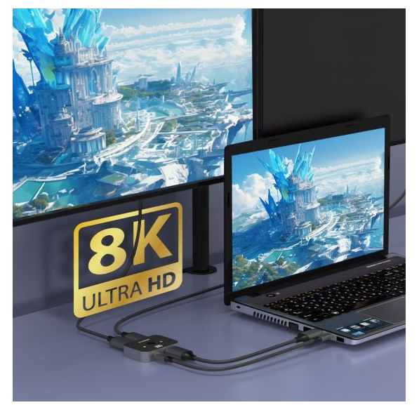 mbeat 8K Bi-directional HDMI 2.1 Switch 2 In 1 Out/1 In 2 Out - Image 3