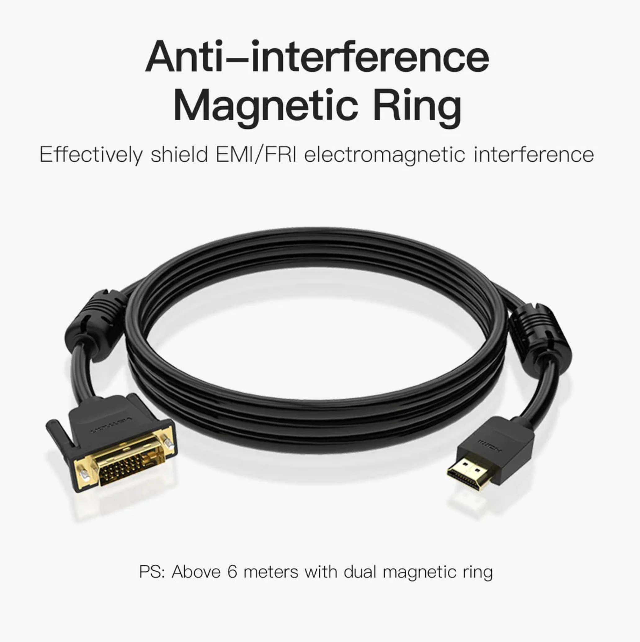 Vention HDMI to DVI Cable 2M Black - Image 4