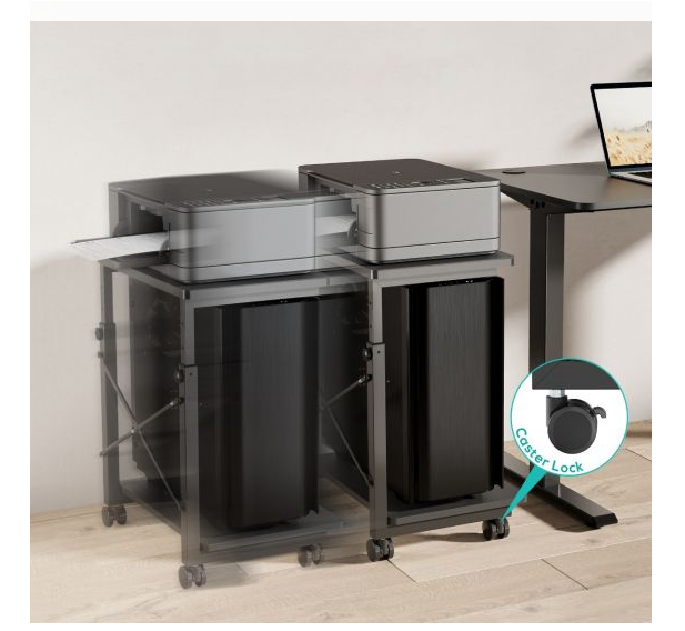 activiva Height Adjustable PC & Printer Storage Stand - Image 4