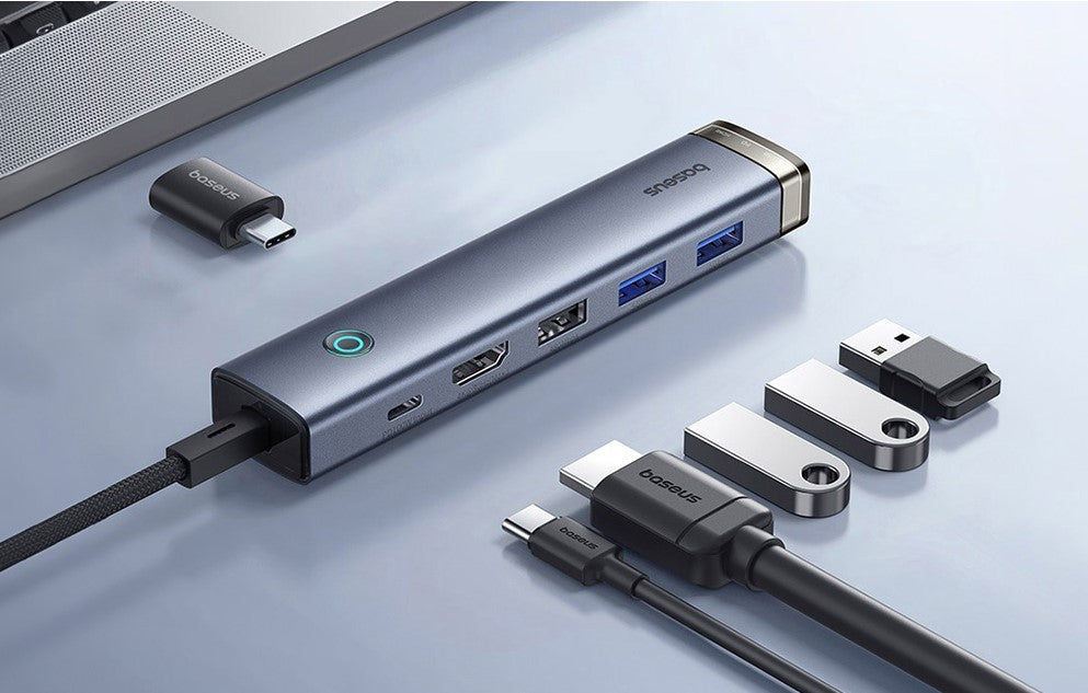 Baseus USB 6-Port Hub UltraJoy Series Type-C - HDMI, USB3.0x2, USB2.0, C3.0, PD - Image 5