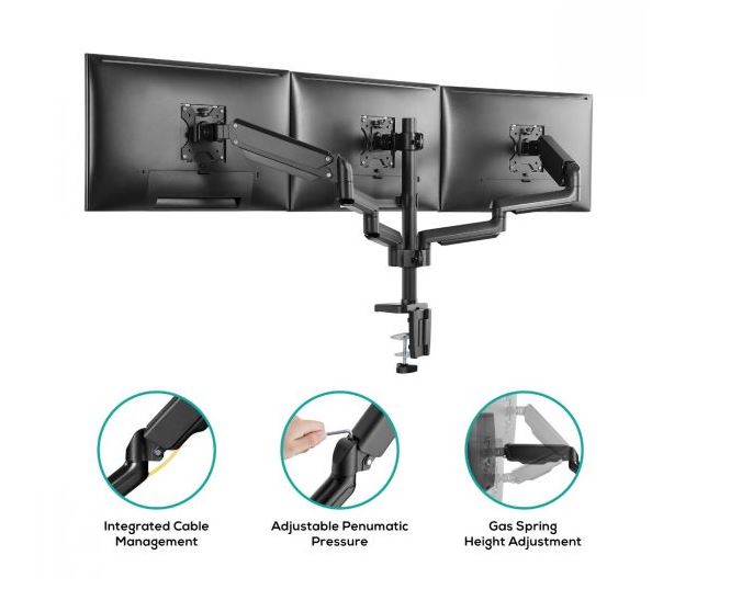 Mbeat activiva ErgoLife Triple Monitor Screen Gas Spring Monitor Arm - Image 4