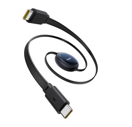 Baseus Nomos Retractable Charging Cable USB-C to USB-C 100W 1.5m Cosmic Black - Image 5
