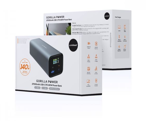 mbeat Gorilla Power 27000mAh USB-C PD 140W Power Bank - Image 7