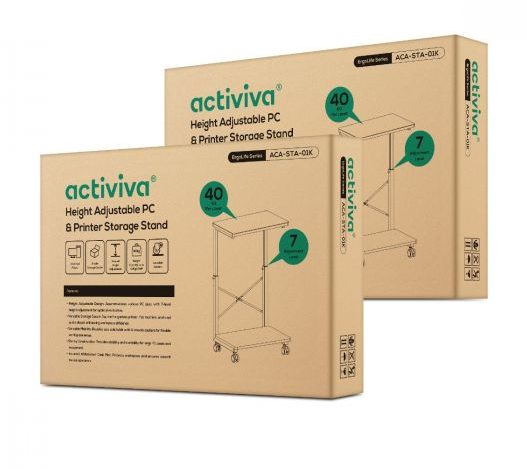 activiva Height Adjustable PC & Printer Storage Stand - Image 8