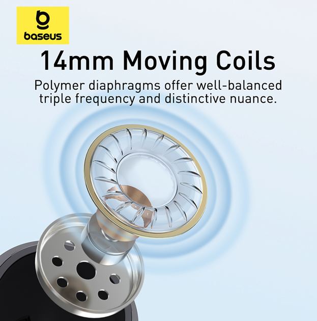 Baseus Enock CZ17 Semi-In-Ear Wired Earphones - Black - Image 8