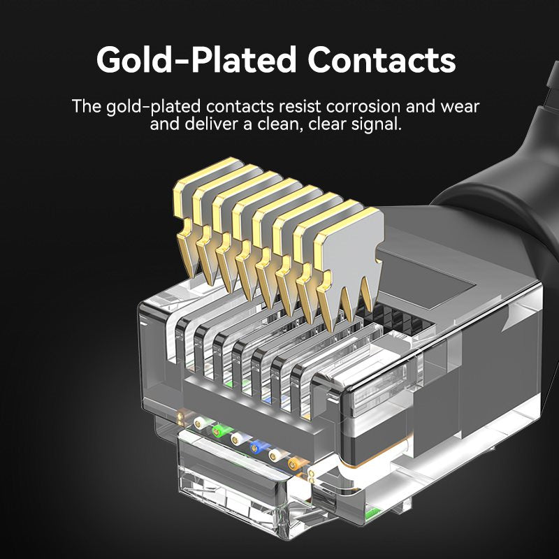 Vention Cat6A UTP Rotate Right Angle Ethernet Patch Cable 0.5M Gray Slim Type - Image 9