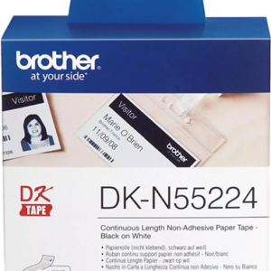 Brother DKN55224 Non-Adhesive Continuous Paper Roll 54mm x 30.48m