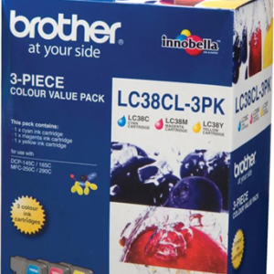 Brother LC38CL3PK CMY Colour Ink Cartridges (Triple Pack)