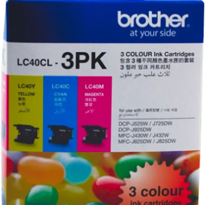 Brother LC40CL3PK CMY Colour Ink Cartridges (Triple Pack)