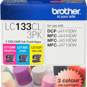 Brother LC133CL3PK CMY Colour Ink Cartridges (Triple Pack)
