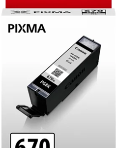 Canon PGI670XLBK Pigment Black High Yield Ink Cartridge