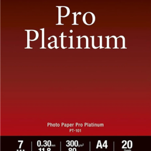 Canon PT-101 A4 Pro Platinum 300gsm Photo Paper - 20 Sheets